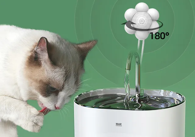 Cat Water Fountain Easy Cleaning Quiet 2.2L Cat Drink Fountain