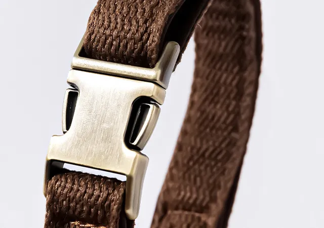 Soft Padded Nylon Adjustable Dog Collar with Metal Buckle