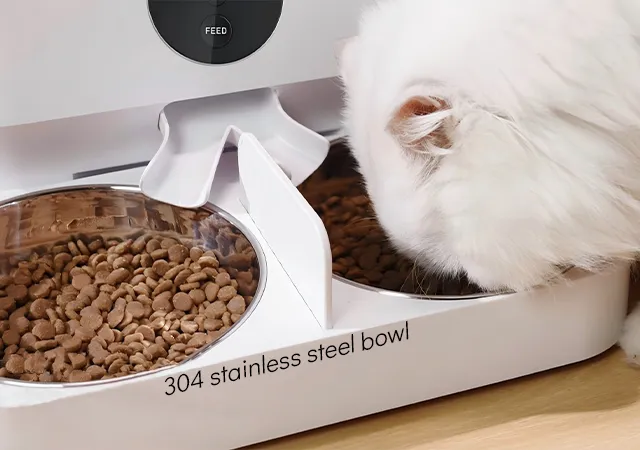 Pet Smart Feeder App Control 5L Double Stainless Steel Bowl