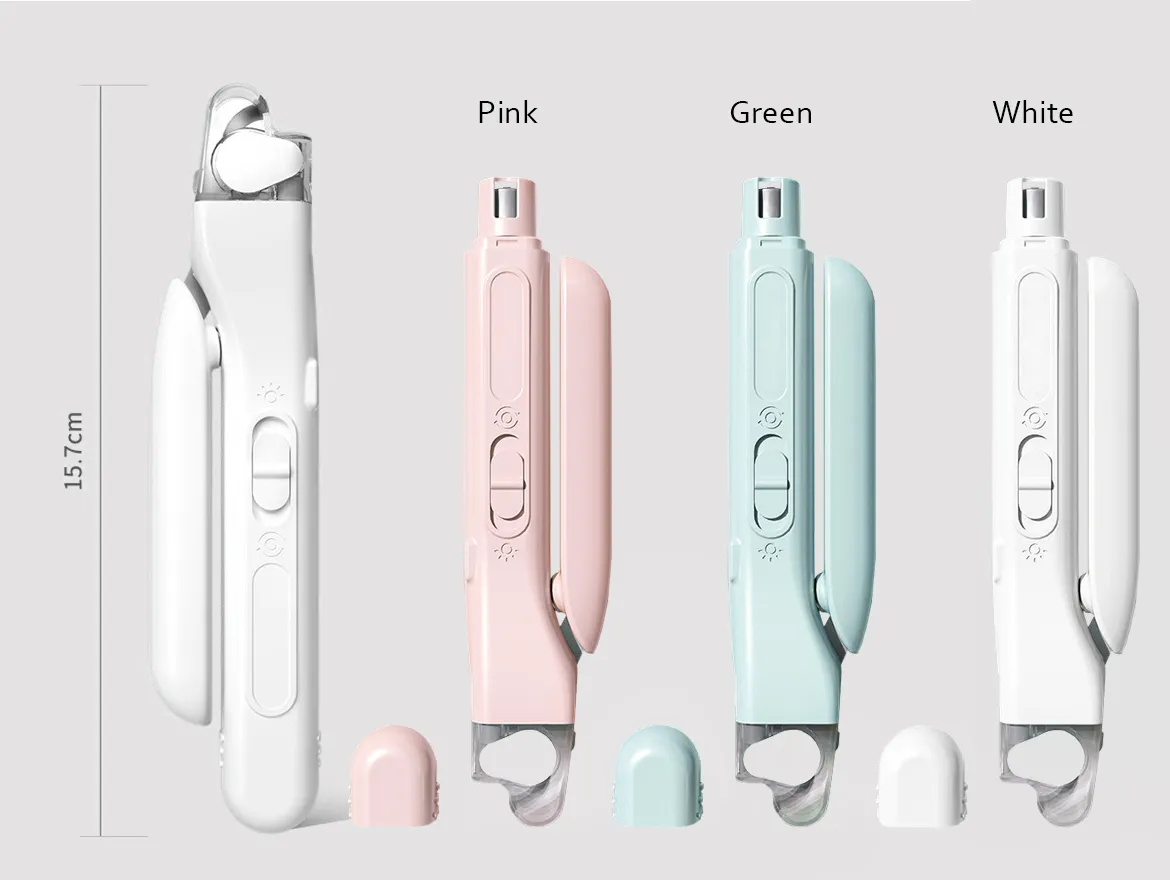 Pet Nail Clipper and Grinder 2 in 1 Rechargeable with Splash Guard