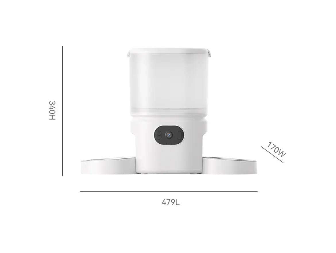 5L Automatic Cat Feeder with Three Camera, Night Vision, APP Control
