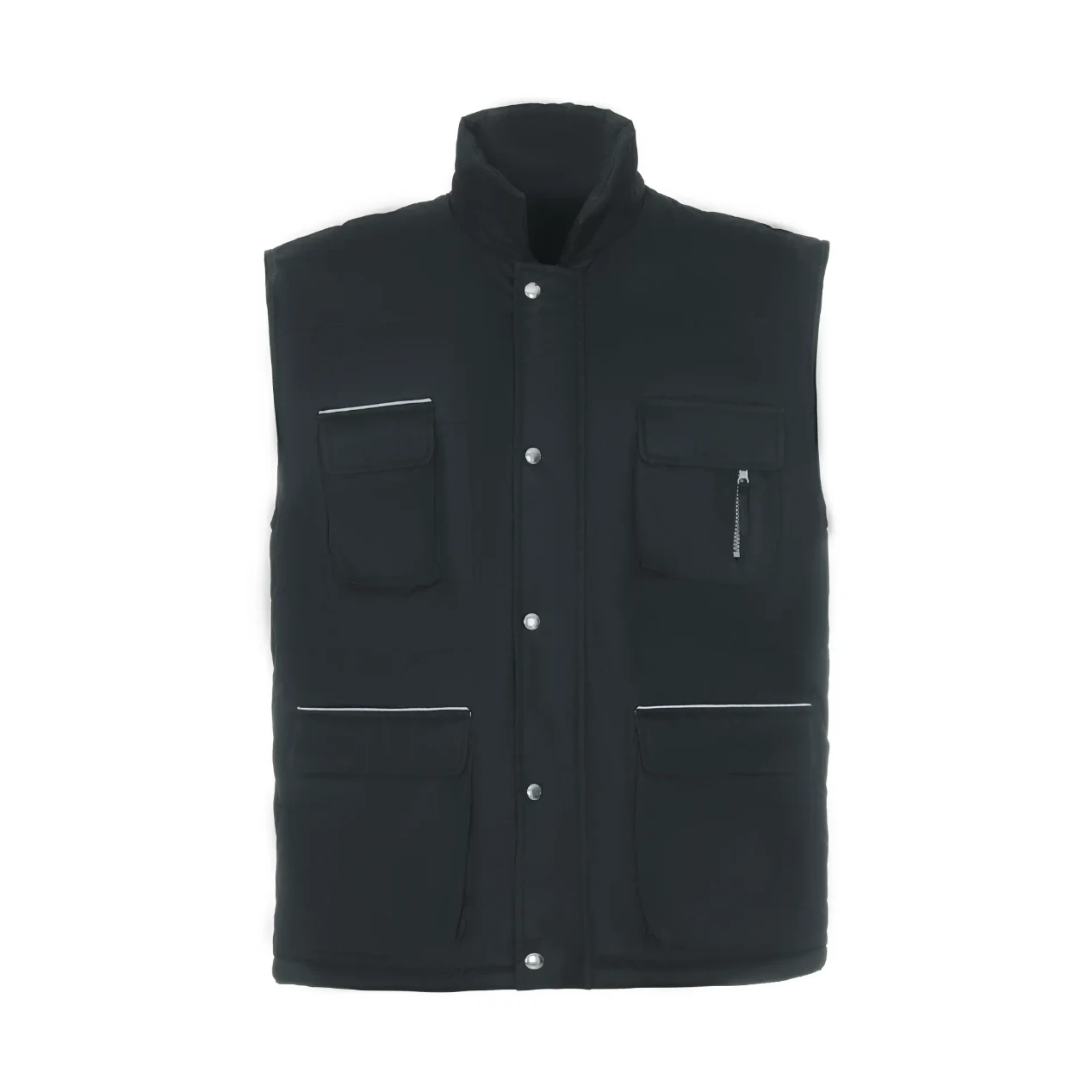Black vest defines sleek style