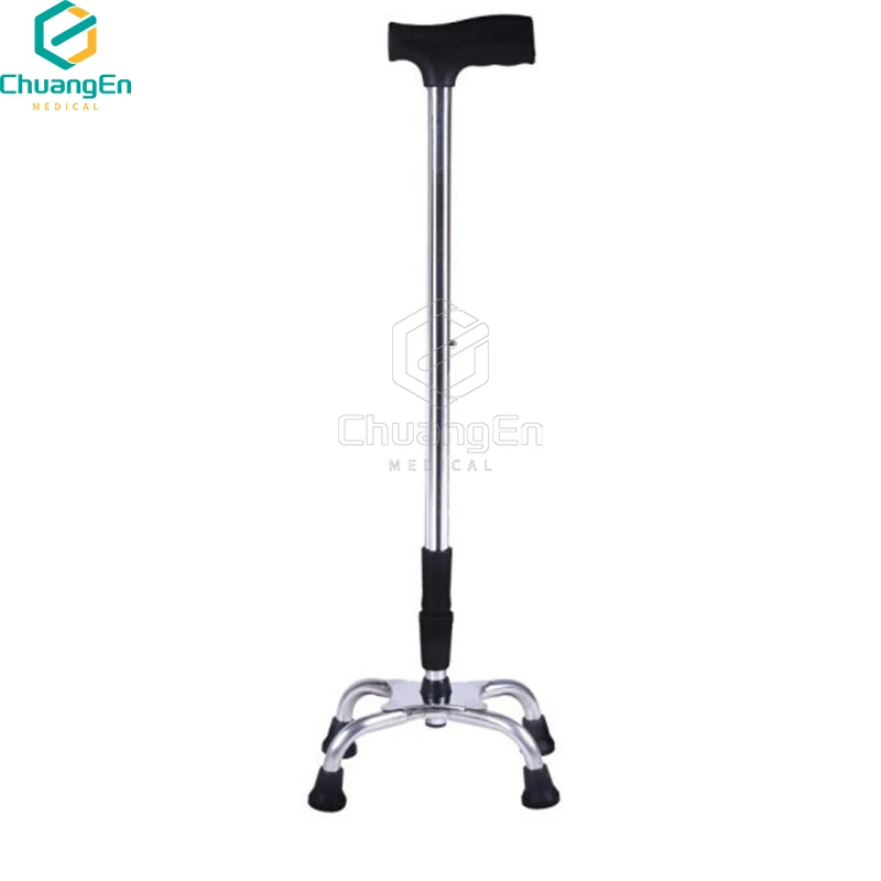 CS-05 Price cheapest Stainless steel four-legged walking sticks for the elderly