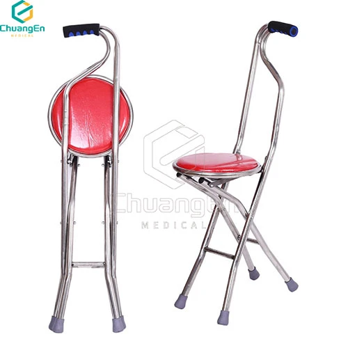 Stainless Steel Thickened Elderly Hand Stool Portable Foldable Hand Chair Elderly Walking Stick Chair