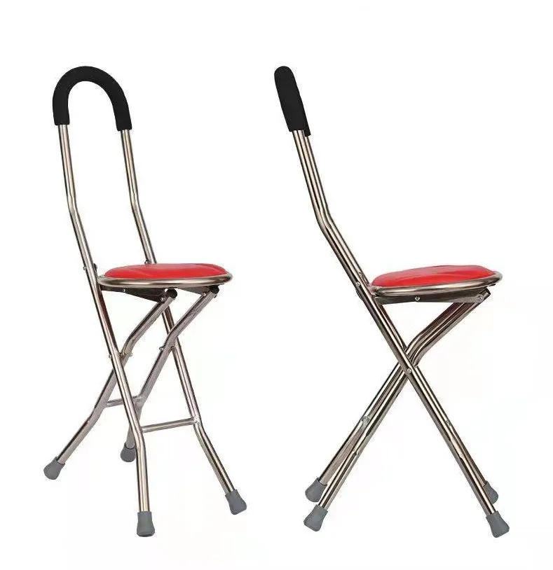 Collapsible Lightweight Folding Walking Stick Seat for Convenience
