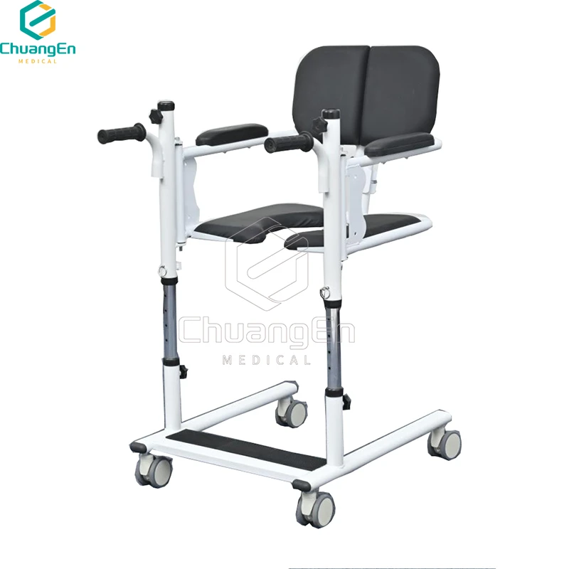 CZY-Y02 Manual Adjustment Mobile Patient Lift Transfer Chair With Commode