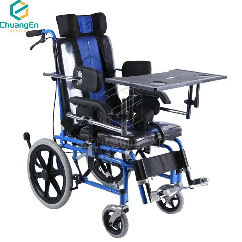 Fully Reclining Lightweight Wheelchair Stroller for Disabled Children Foldable Walker Rollator for Kids