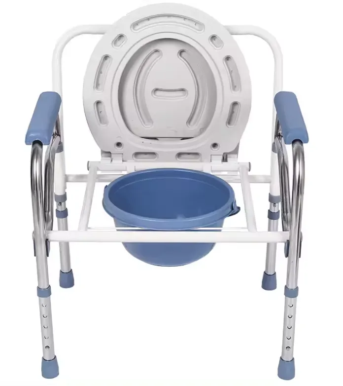 Foldable Commode Chair with Removable Bucket