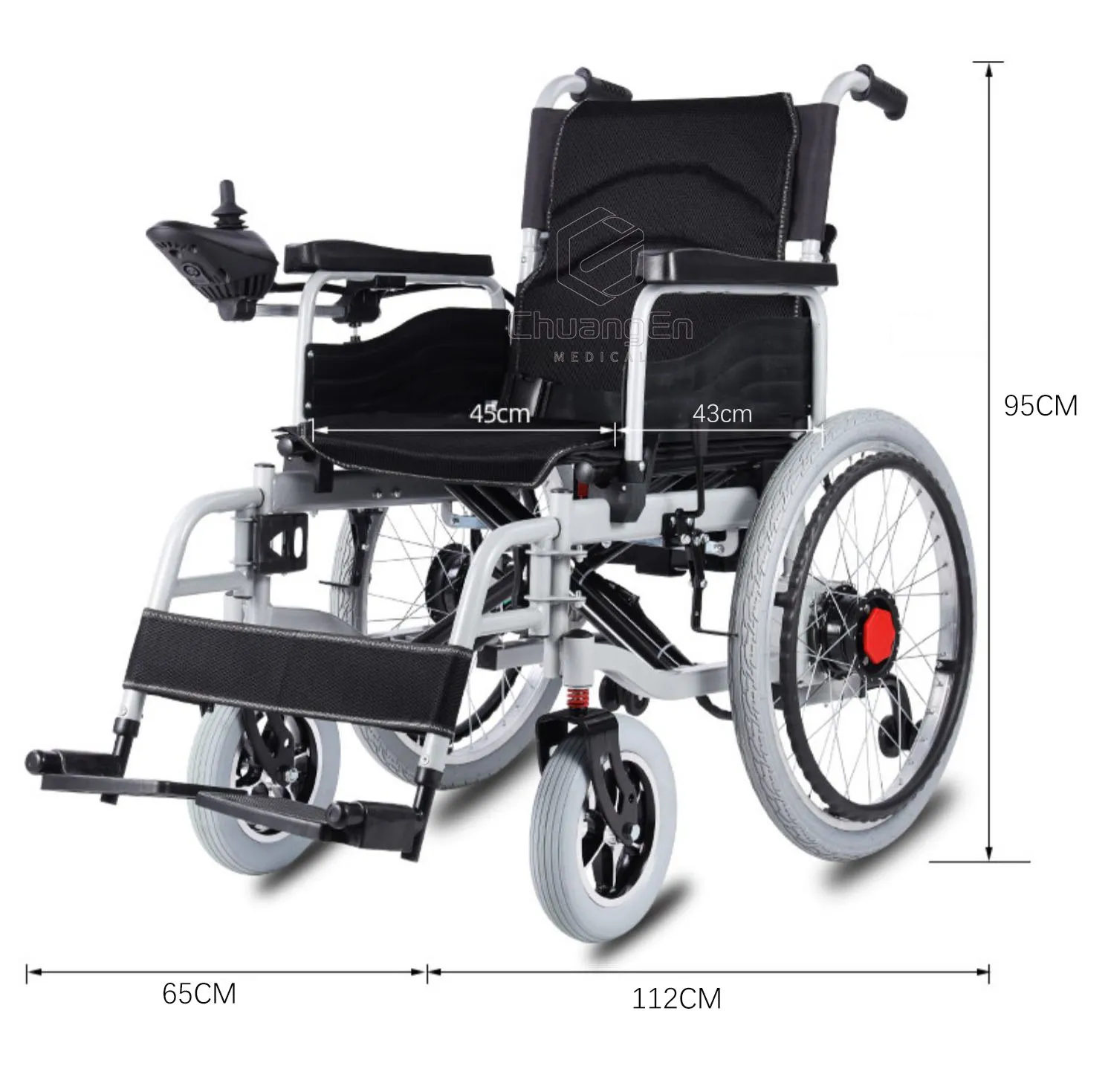 CLD-02  Manufacturers Wholesale Economic Power Electric Wheelchair For The Adults（22 Inch）