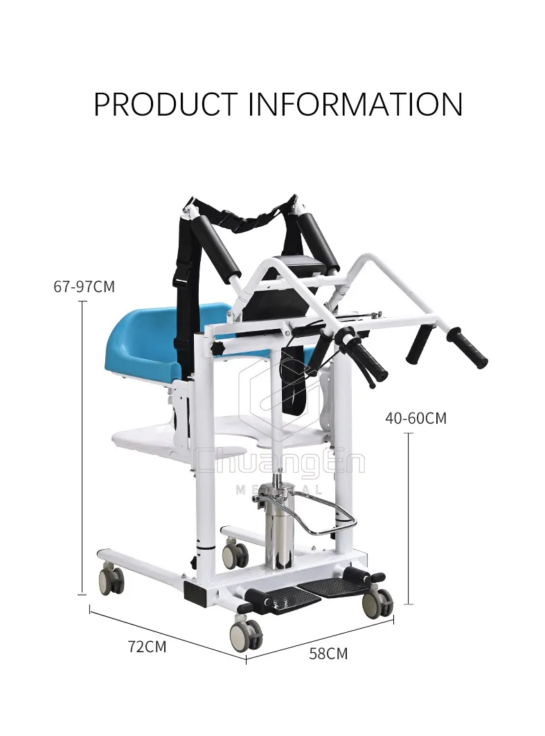 CZY-Y05 Multifunctional Hydraulic Patient Lift Transfer Chair With Commode