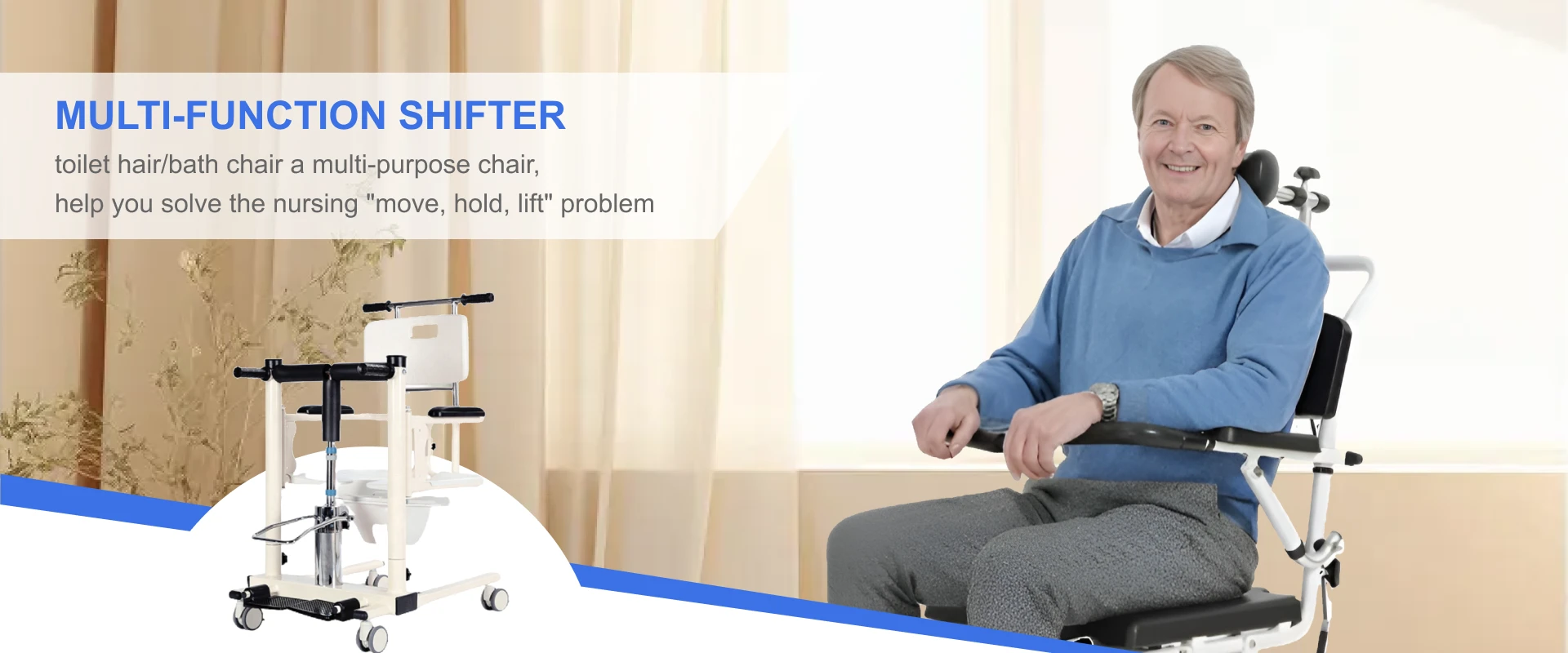 Transfer Lift Chair Including Battery Backup For Reliable Operation