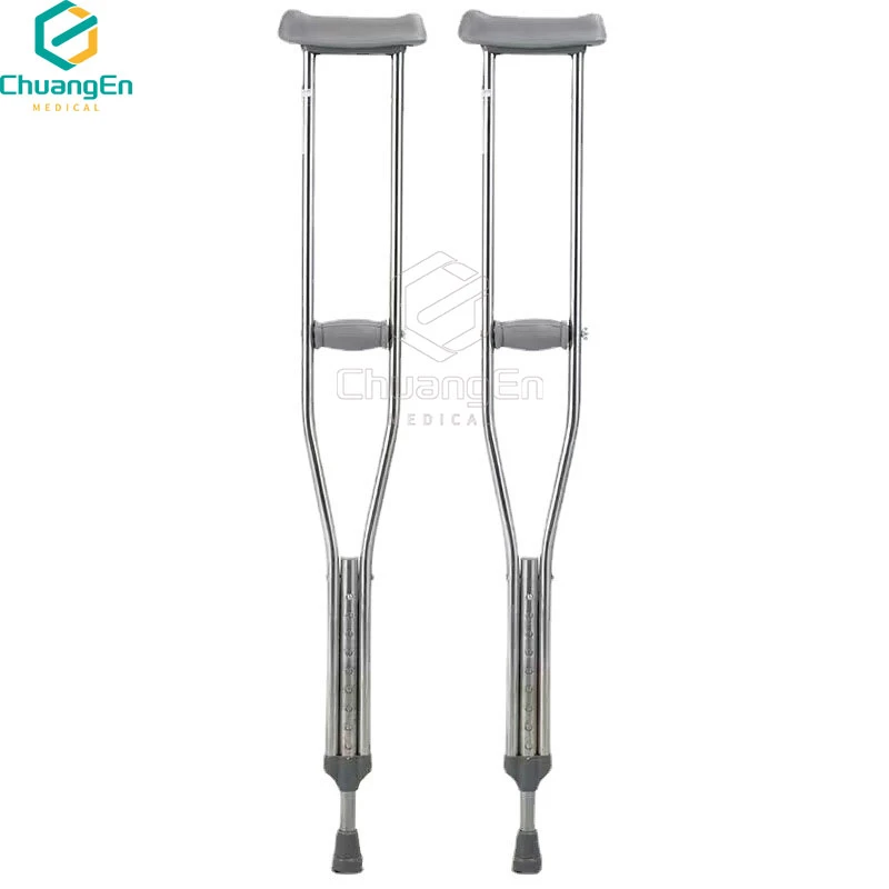CS-01S Factory direct sales Stainless steel telescopic medical underarm crutches