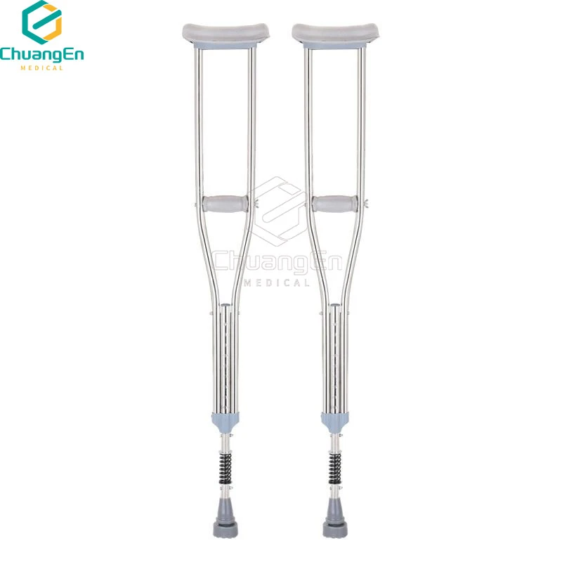 CS-01D Shock-absorbing stainless steel non-slip underarm crutches for adults
