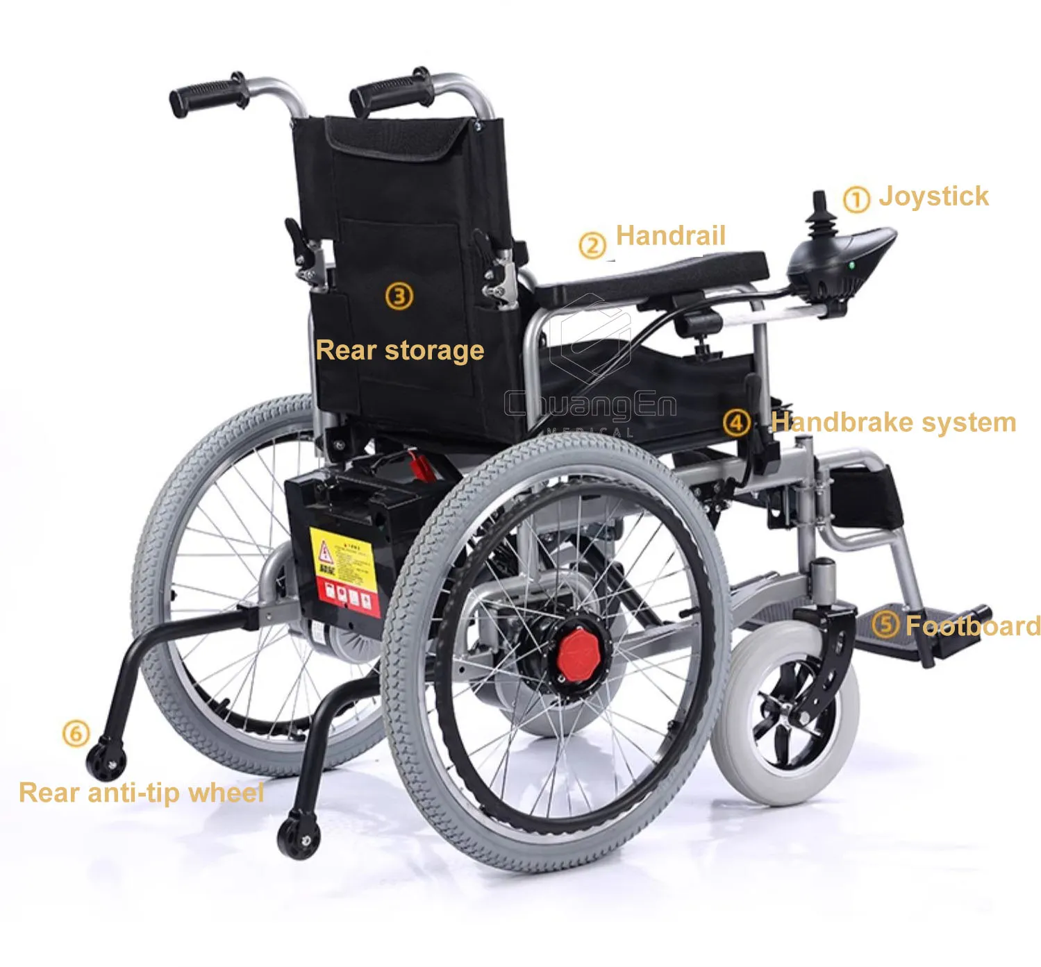 CLD-02  Manufacturers Wholesale Economic Power Electric Wheelchair For The Adults（22 Inch）