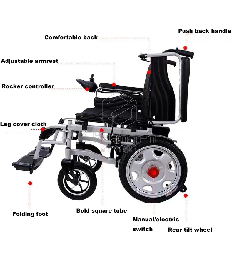 CLD-01 Foldable Electric Power Wheelchair For The Elderly（16 Inch）