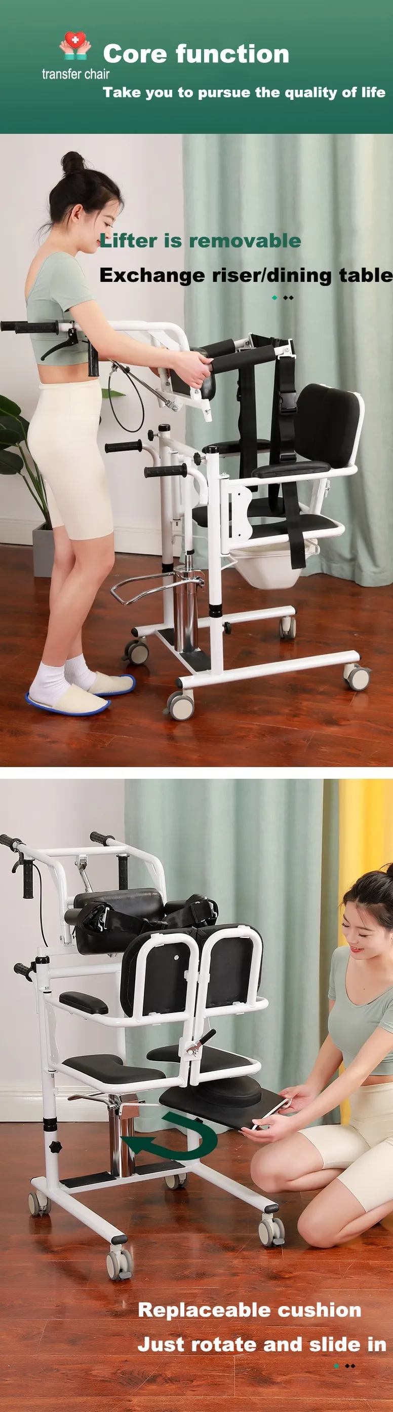 Transfer Chair Padded Seat Comfort Test