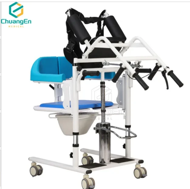 Elevated Toilet Hydraulic Transfer Chair With Padded Seat For Comfort