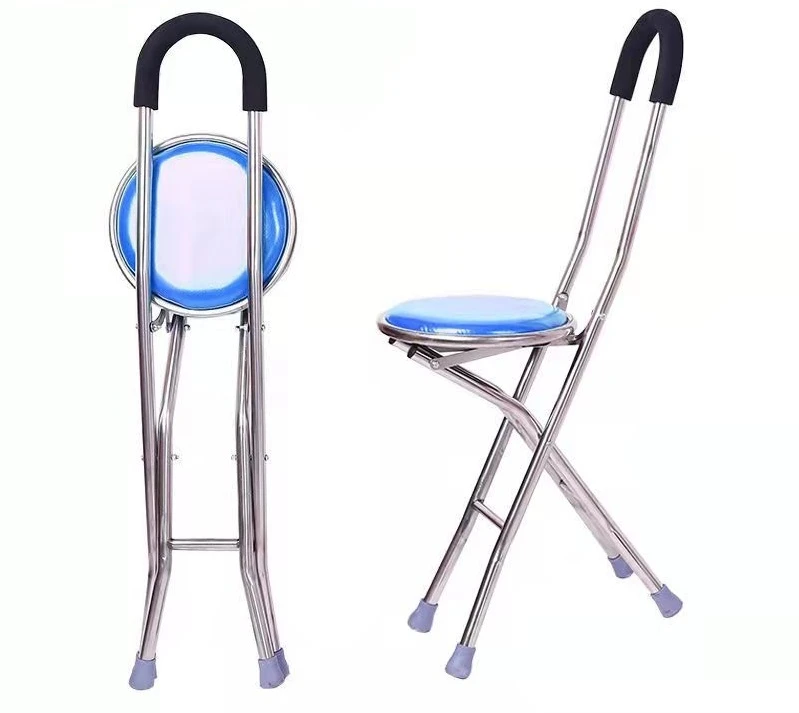 Collapsible Lightweight Folding Walking Stick Seat for Convenience