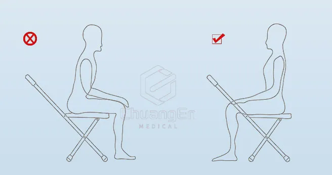 Folding Cane Seat Combo Portable Cane Stool Handy Folding Crutch Chair Seat Height Adjustable Aluminum Walking Stick for Elderly