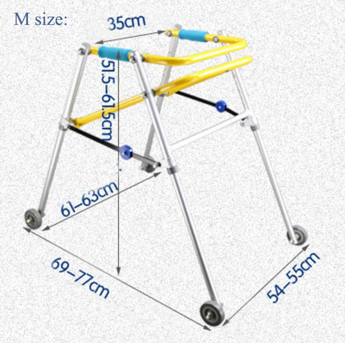 CZX-11 Foldable Adjustable Disabled Lower Limb Training Standing Frame Child Walker
