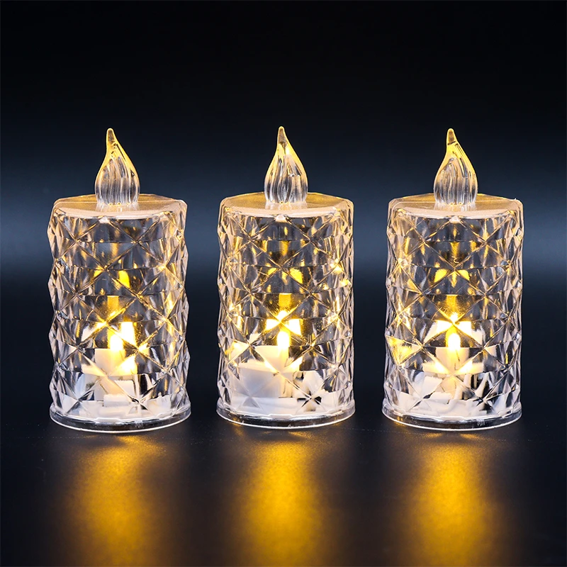 Led Mini Pillar Flameless Candles Decorative
