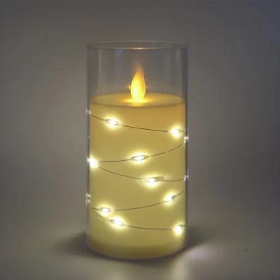 Home with Stylish Flameless Pillar Candles