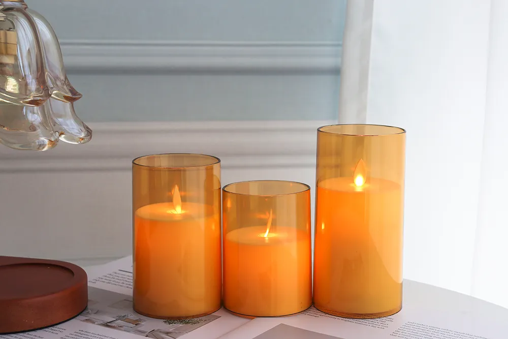 flameless pillar candle