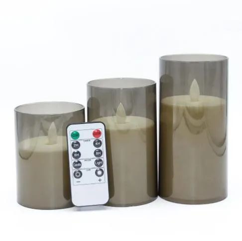The Magic Of The 3 Piece Artificial And Bow Unscented Flameless Candle Set