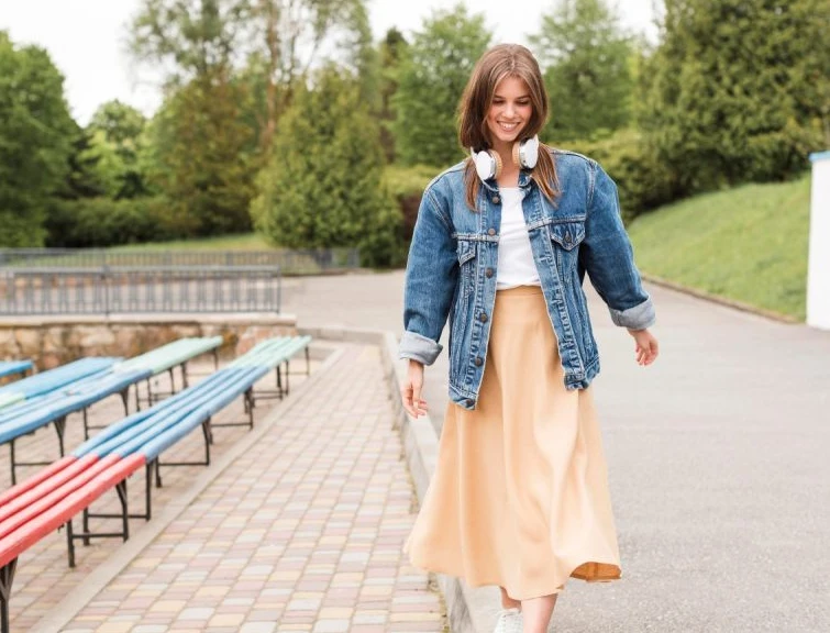 Classic Meets Contemporary for Ladies Denim Long Sleeve Shirt