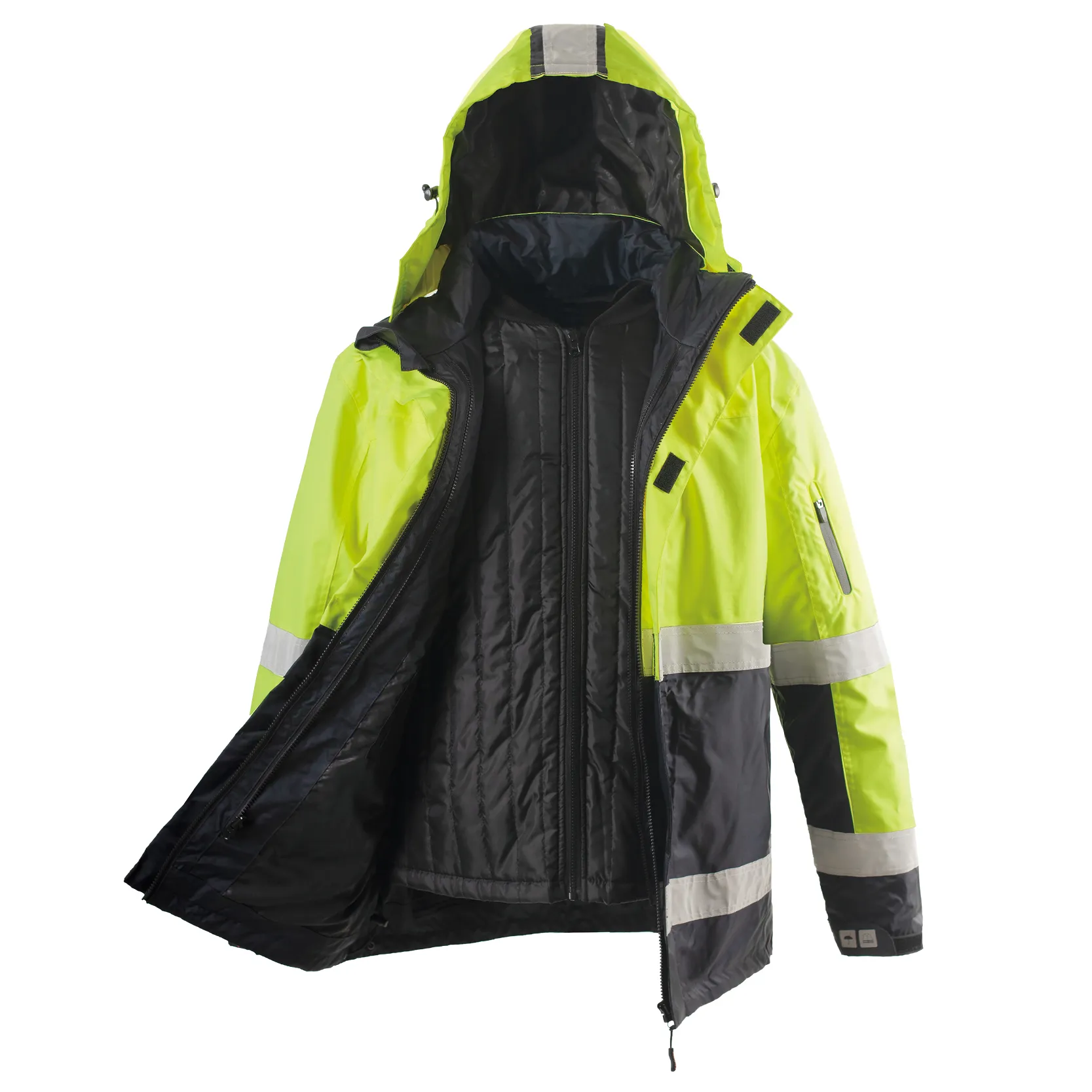 Men's Hi Vis Winter Rain-Proof Padded Jacket | Warm & Safe