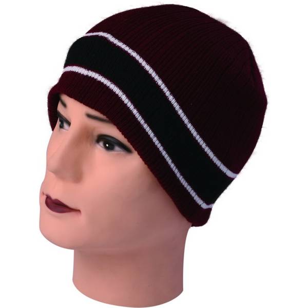619: knitted hat with stripe
