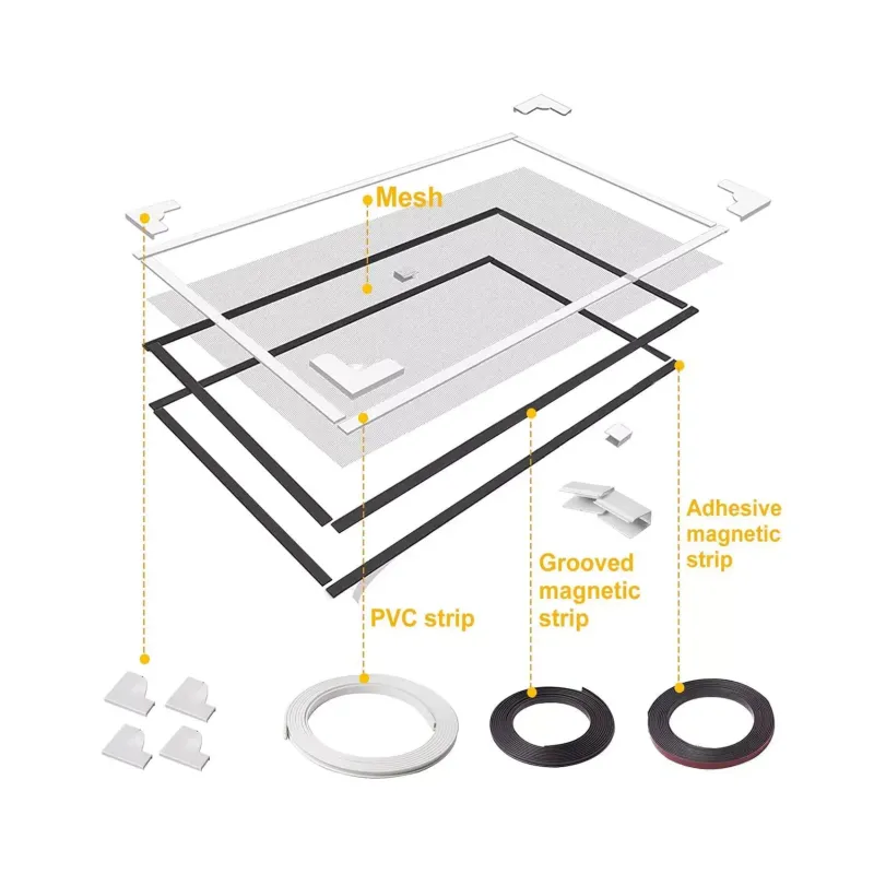 Strong Magnetic Window Net for Easy Bug-Free Airflow