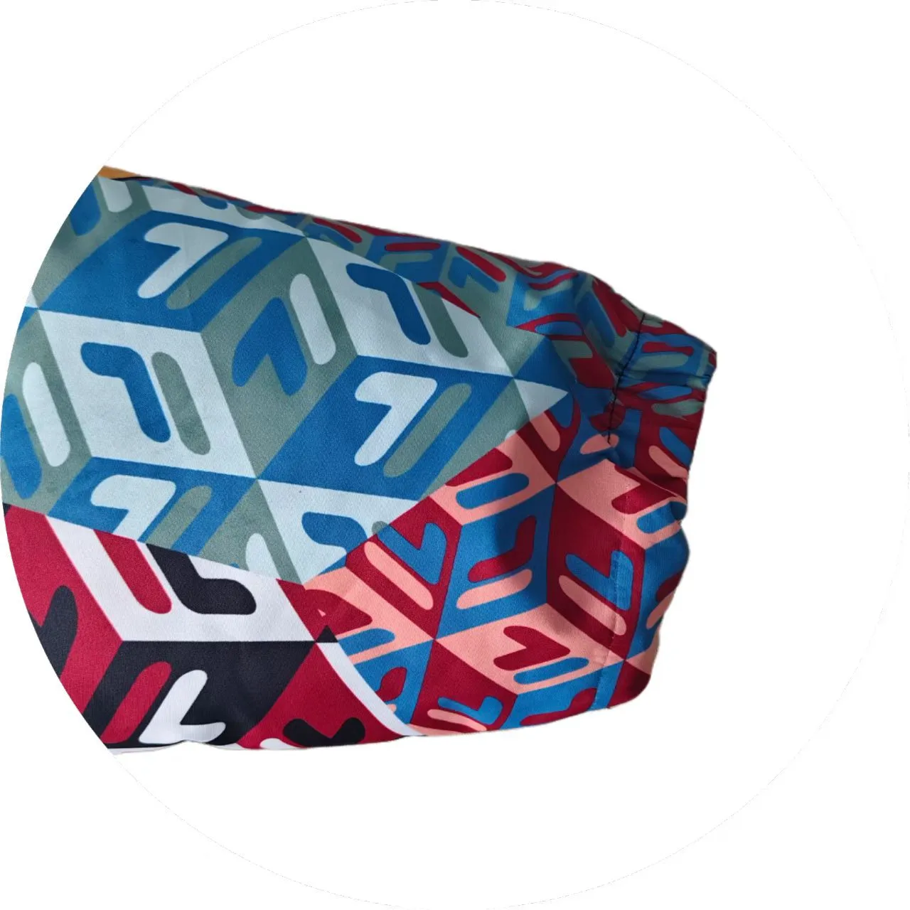 Men's Color-Block Geometric Padded Puffer Jacket with Hood