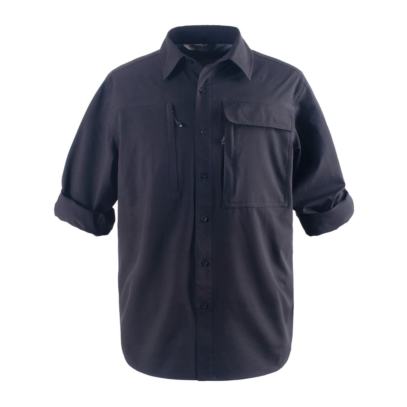 Men's flip - collar Versatile Long - Short Sleeve Convertible Button Front Casual Shirt