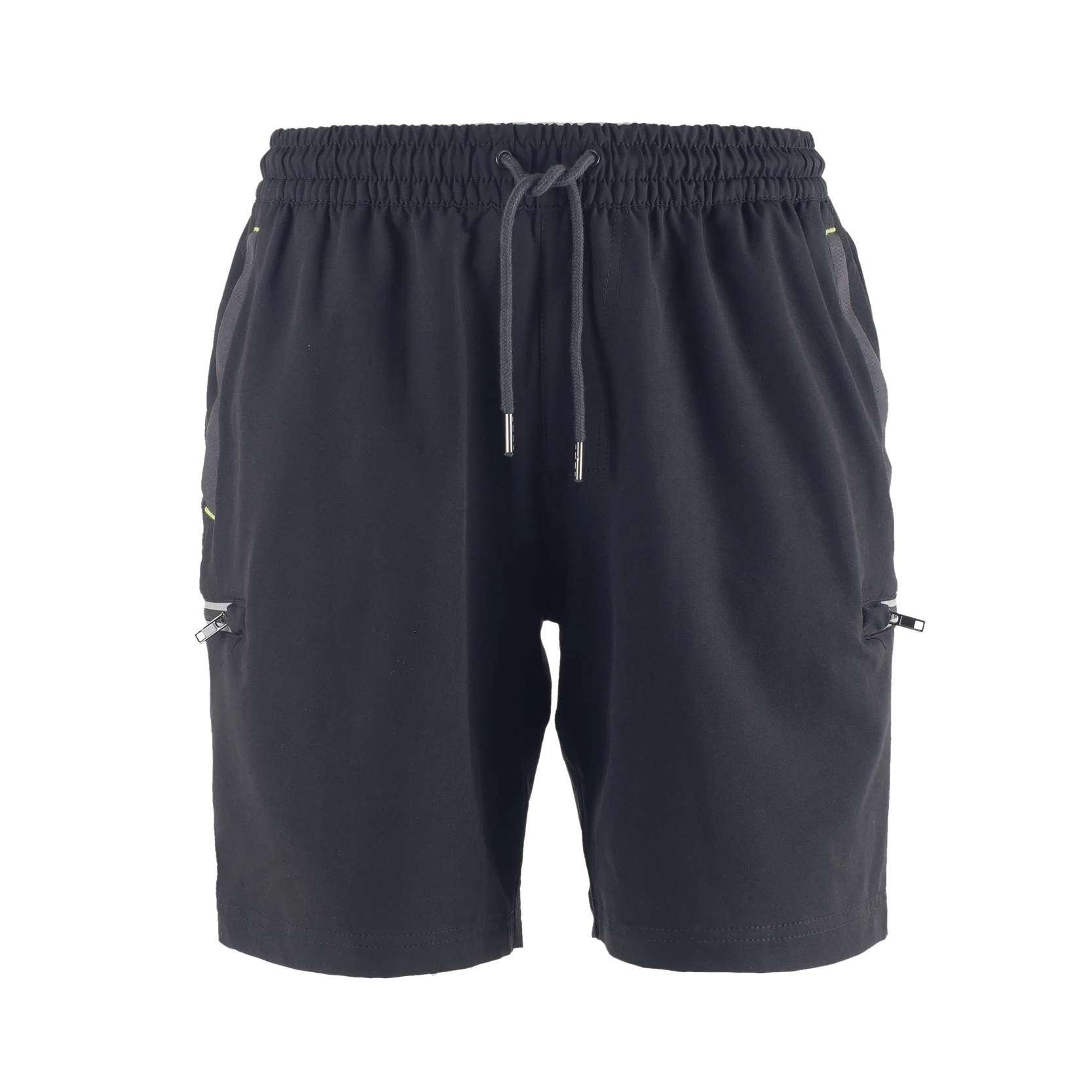 Men's Comfortable Elastic - Waist Shorts, Drawstring Design, Durable Material with Zippered Side Pockets, Perfect for Gym, Hiking and Casual Leisure