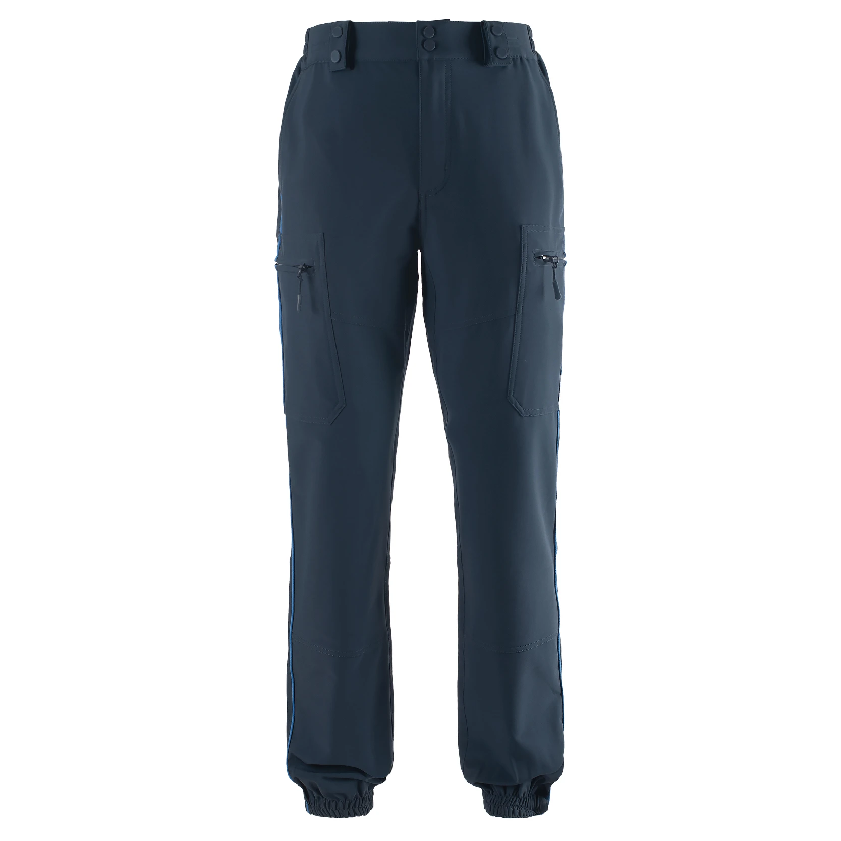 Men's Durable Cargo Work Pants with Zippered Pockets and Elastic Cuffs, Ideal for Industrial and Outdoor Use