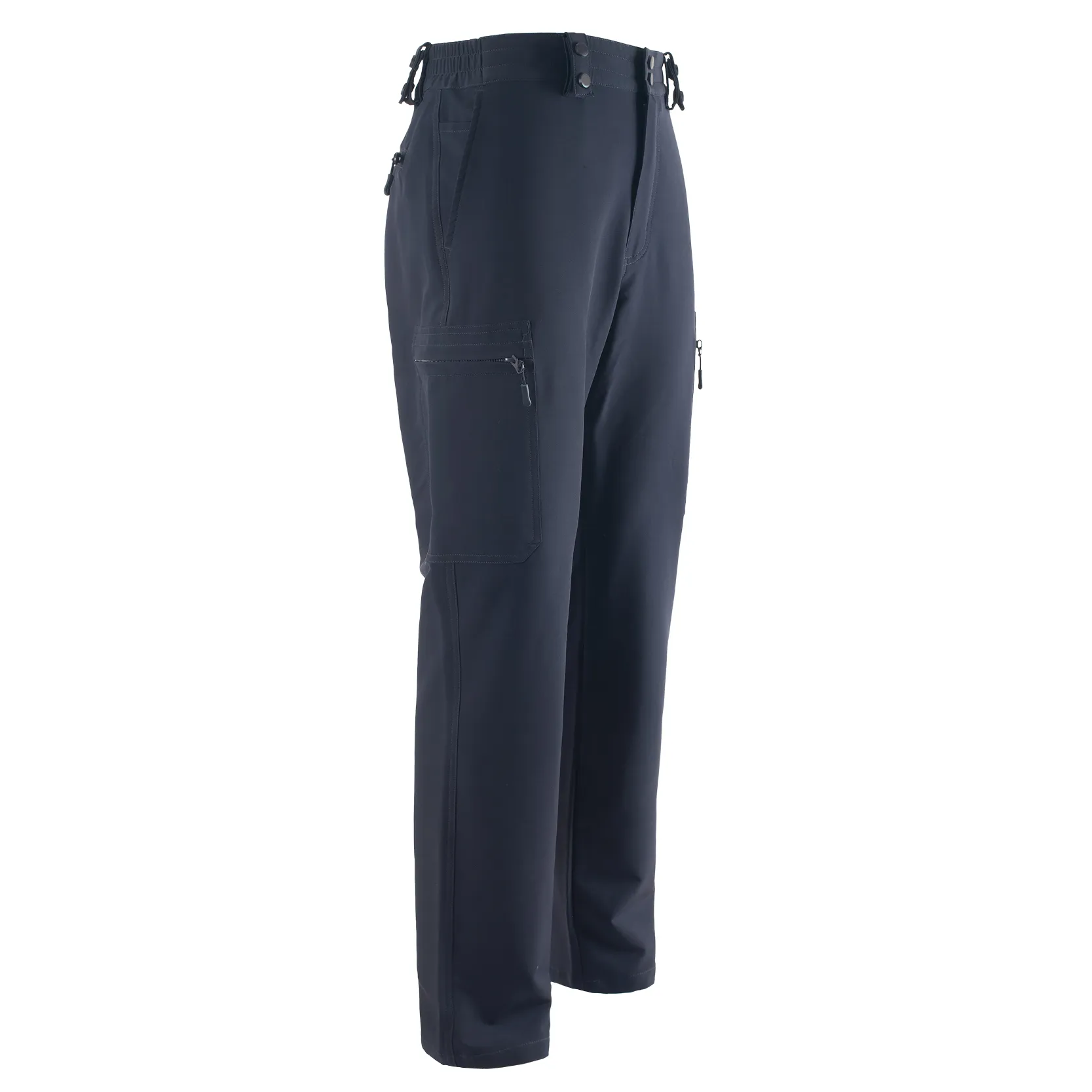 Men's Durable Cargo Work Pants - Zip Pockets, Elastic Cuffs