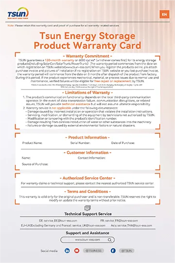 Warranty Card
