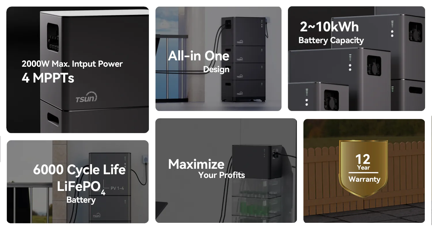 quality tsun titan microinverter mp2250 mp3000 ms3000