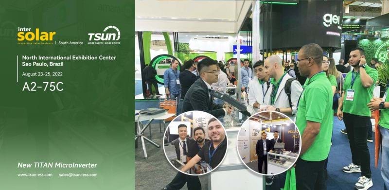 TSUN 3000W TITAN Microinverter Pose in Intersolar Brazil - Redefine Microinverter Application