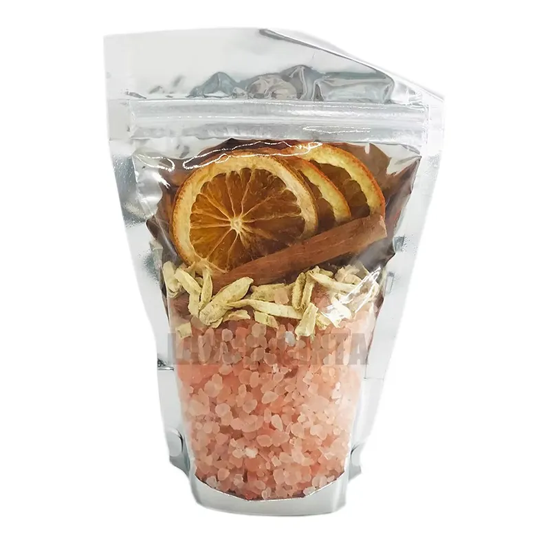 100% Natural Luxury Crystal Magic Aura Cleansing Bath Salt with Essential Oils & Dried Flowers for Purifying the Soul &Good Luck