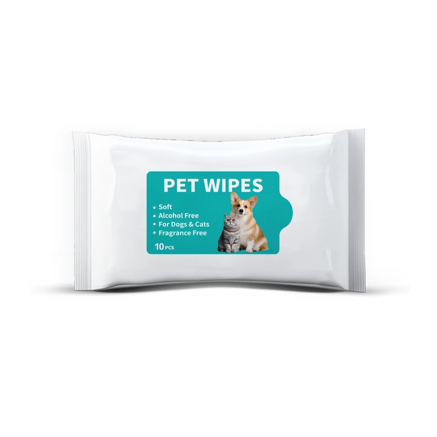 Pet Wipes Supplier Disposable Cleaning Care 10pcs Easy