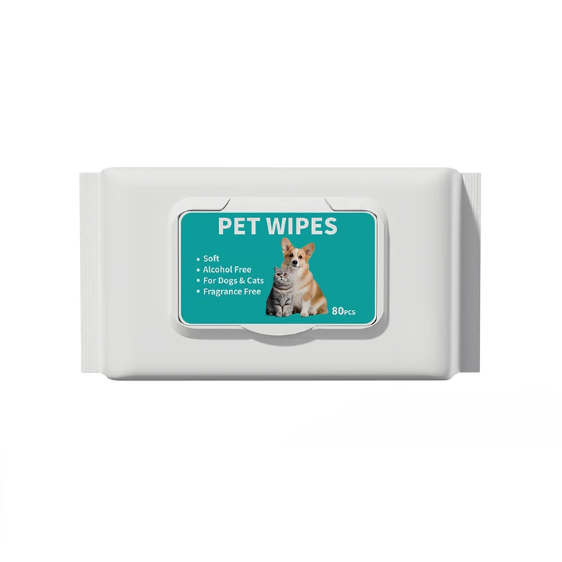 Portable 80pcs Biodegradable Pet Dental Wipes Eye Wipes