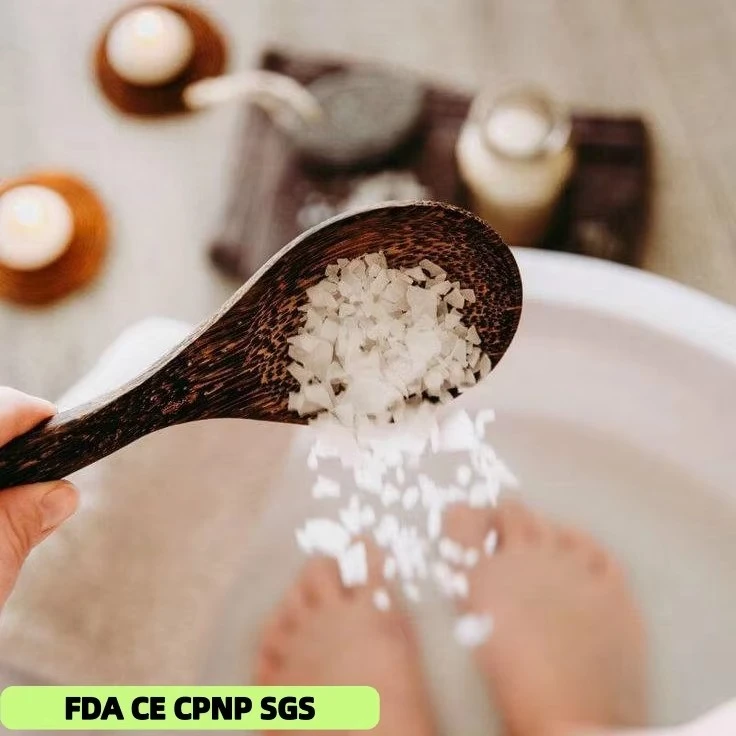 Natural Tea Tree Oil Foot Therapy Soak Magnesium Flakes for Achy,tired and Dry Feet