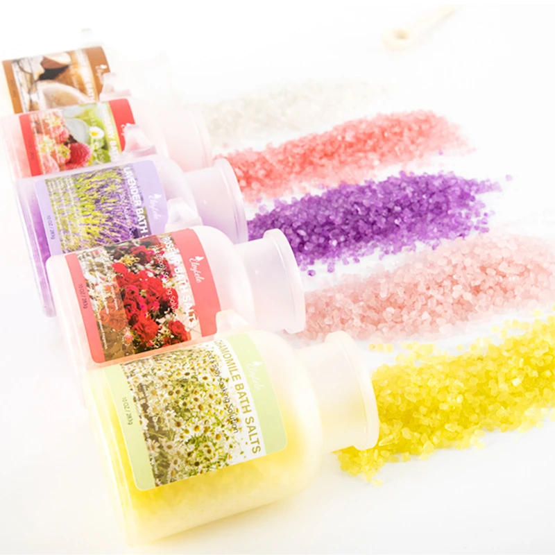 Private Label Vegan Exfoliating Bath Crystals Dried Flower Bath Salt for Relaxing