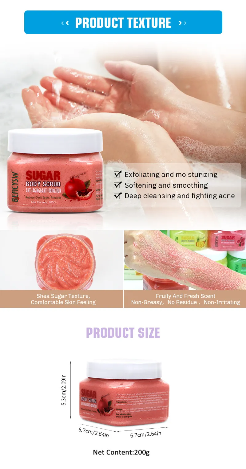 Private Label Brown Sugar Tumeric Coffee Himalayan Salt Charcoal Coconut Bodyscrub Set Face Exfoliating Whitening Body Scrub