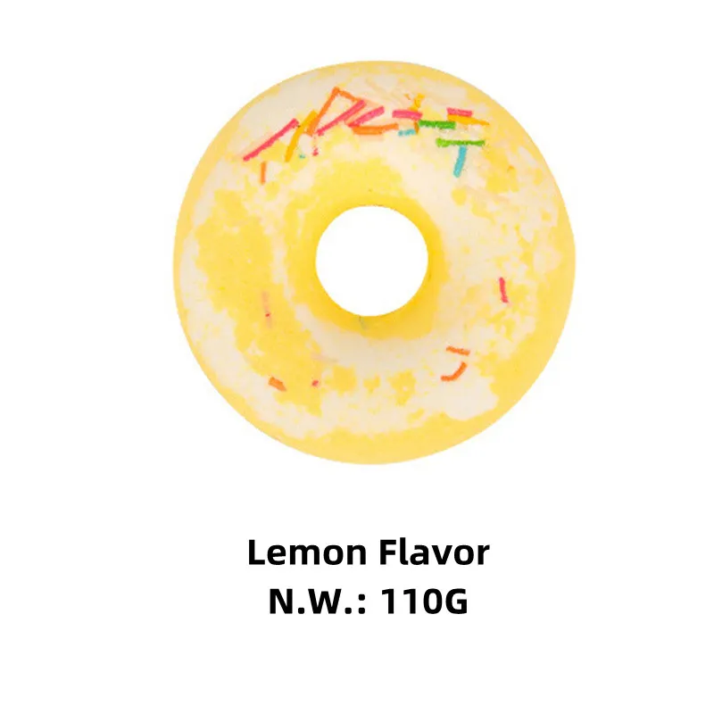 Organic Colorful Donut Shape Bath Bombs Kids Bubble Bath Fizzer Donut Bath Bomb Gift Set for Shower Wholesale