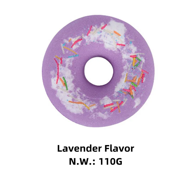 Organic Colorful Donut Shape Bath Bombs Kids Bubble Bath Fizzer Donut Bath Bomb Gift Set for Shower Wholesale