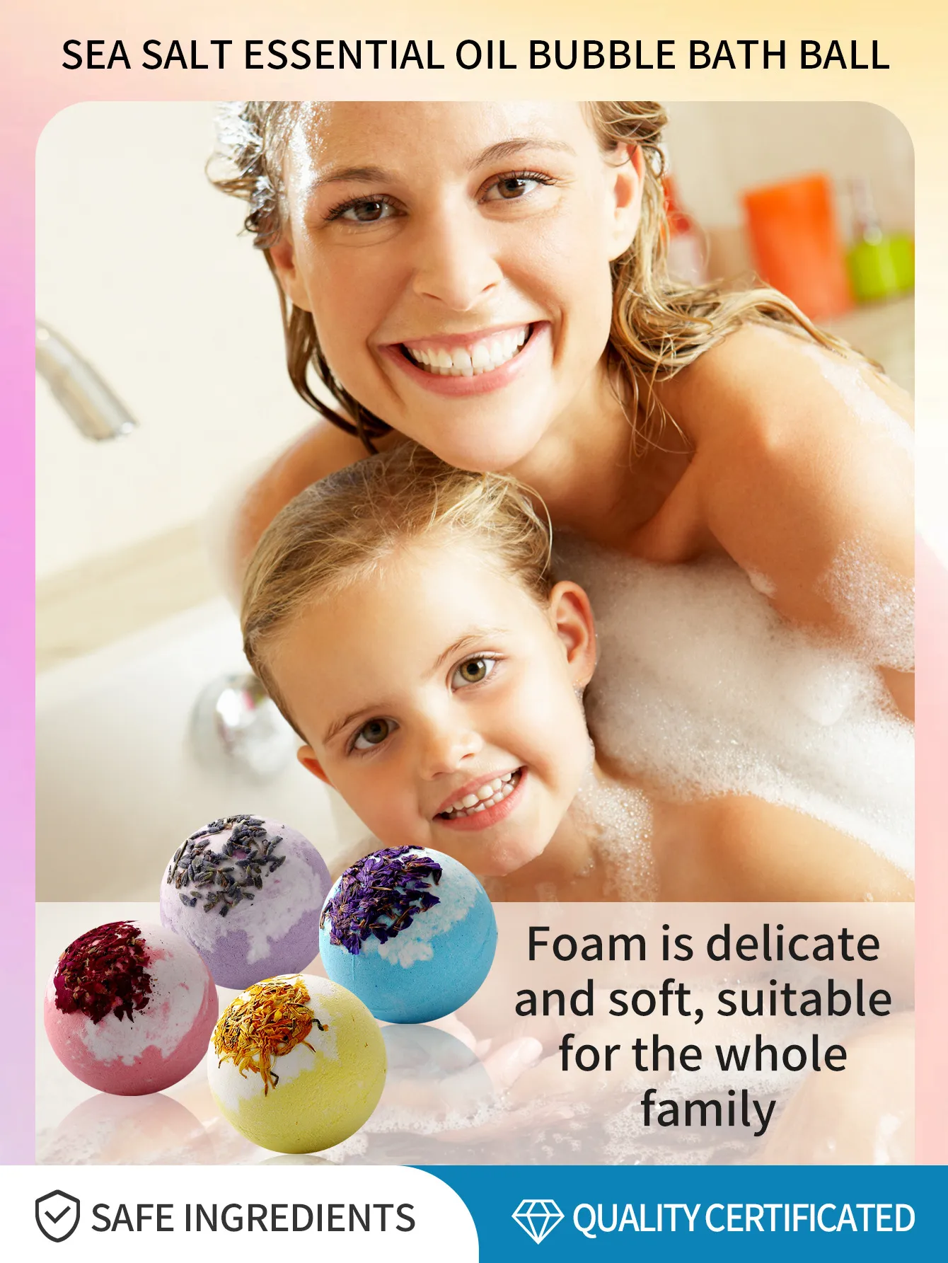 Flower Bath Bombs Factory Wholesale Rose Lavender Dried Flowers Petals Bath Bombs