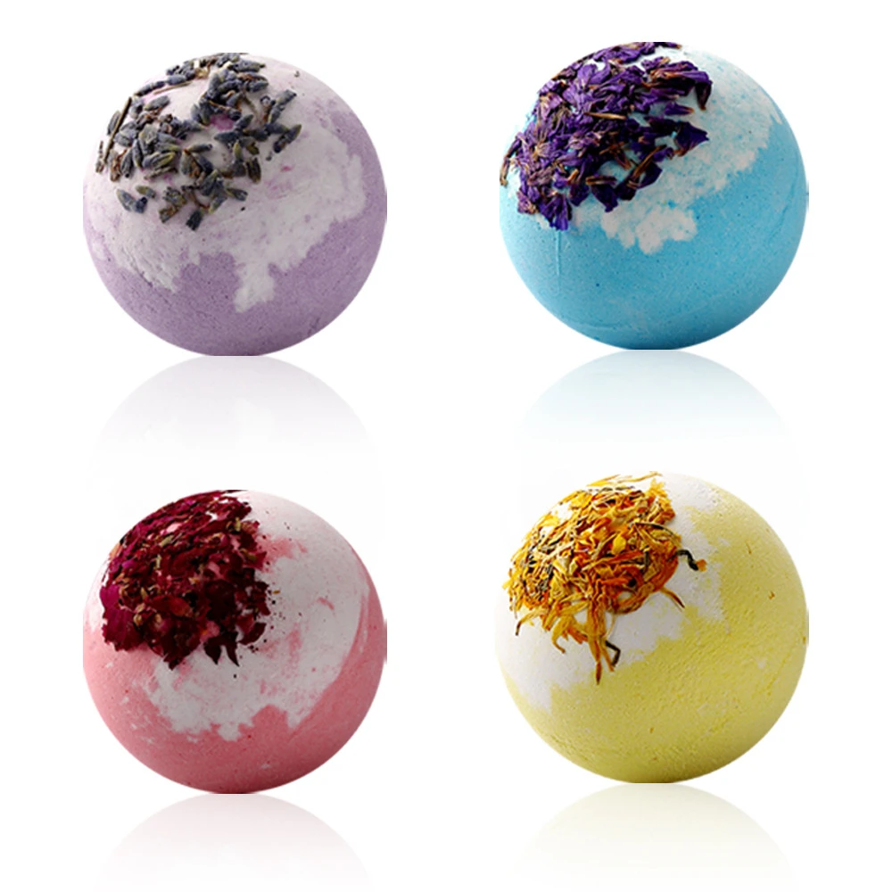 Flower Bath Bombs Factory Wholesale Rose Lavender Dried Flowers Petals Bath Bombs